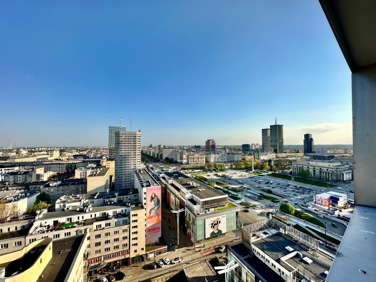 Super Apartament Grey Centrum 2X Metro Fast Wifi 300 Mbs Netflix Appletv Smarttv Spotify Panorama Miasta Βαρσοβία Εξωτερικό φωτογραφία