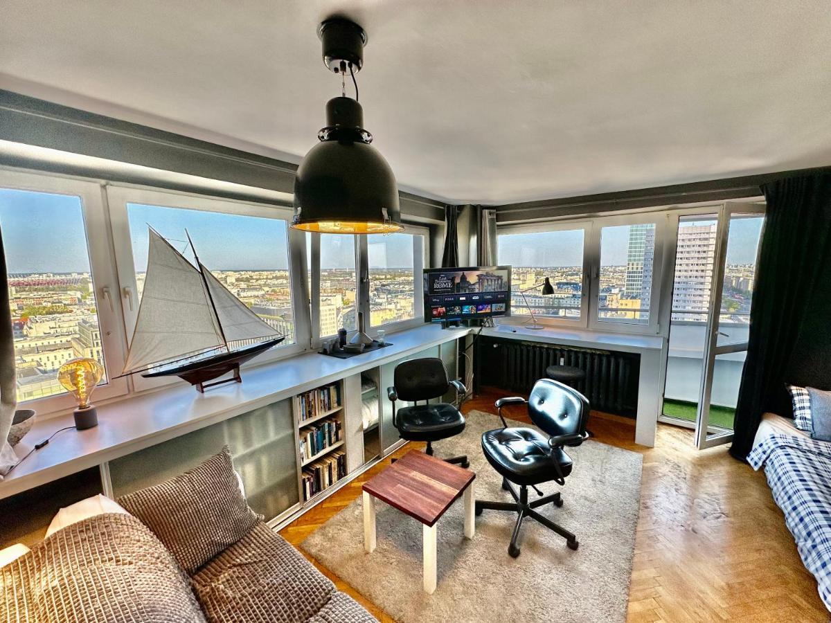 Super Apartament Grey Centrum 2X Metro Fast Wifi 300 Mbs Netflix Appletv Smarttv Spotify Panorama Miasta Βαρσοβία Εξωτερικό φωτογραφία